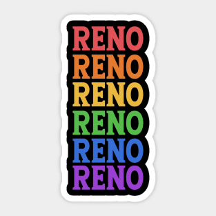 RENO COLORFUL TYPOGRAPHT Sticker